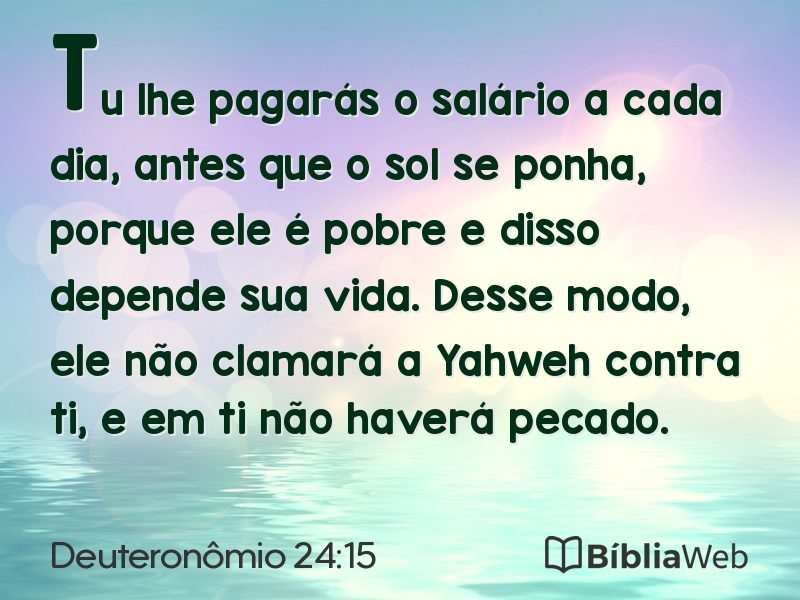 Deuteronômio 24:15 em imagem para compartilhar