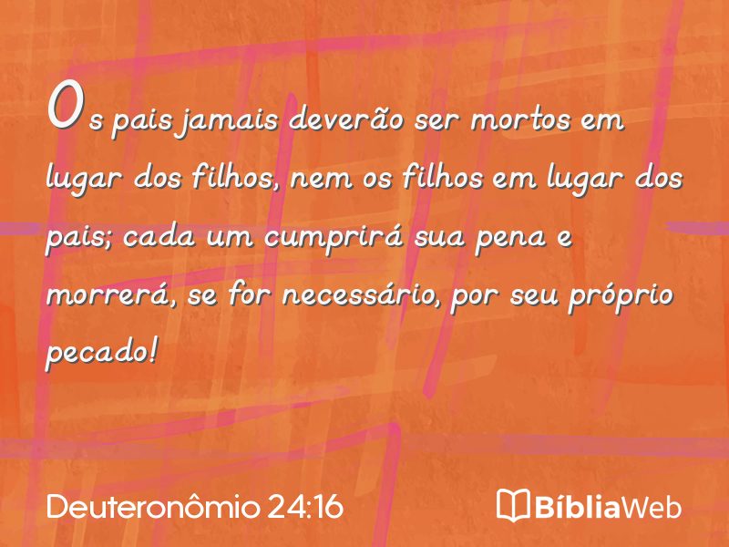 Deuteronômio 24:16 em imagem para compartilhar