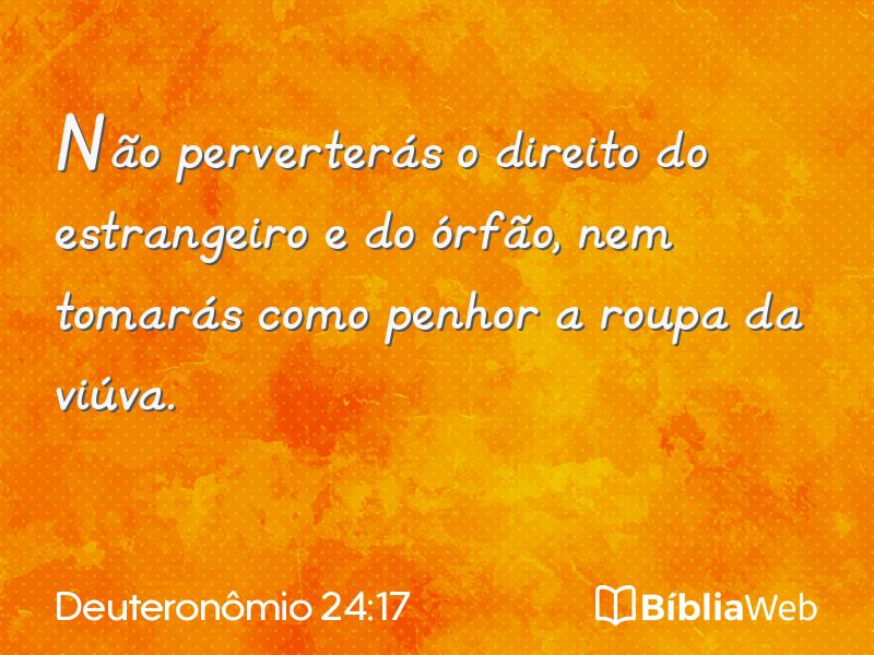 Deuteronômio 24:17 em imagem para compartilhar