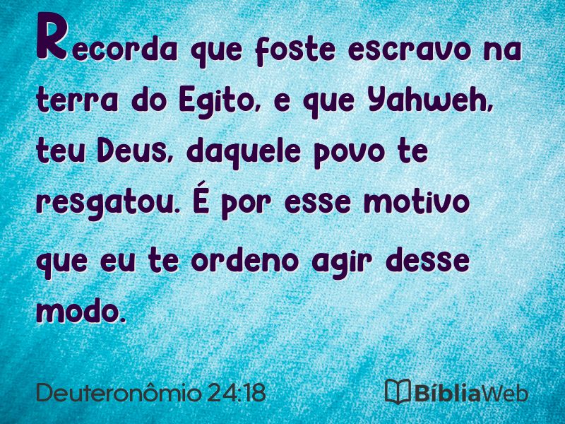 Deuteronômio 24:18 em imagem para compartilhar