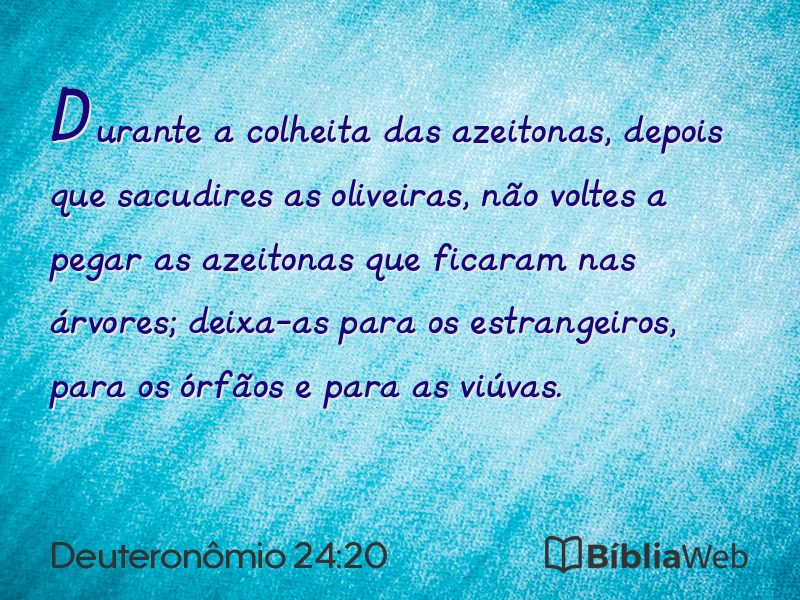Deuteronômio 24:20 em imagem para compartilhar
