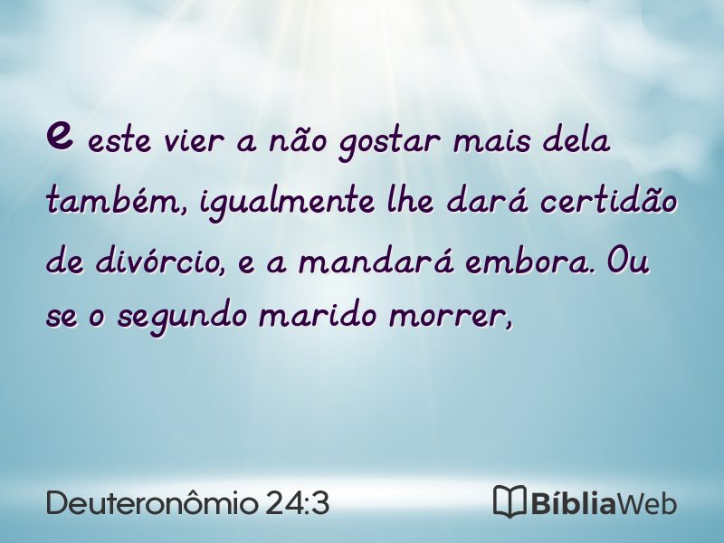 Deuteronômio 24:3 em imagem para compartilhar