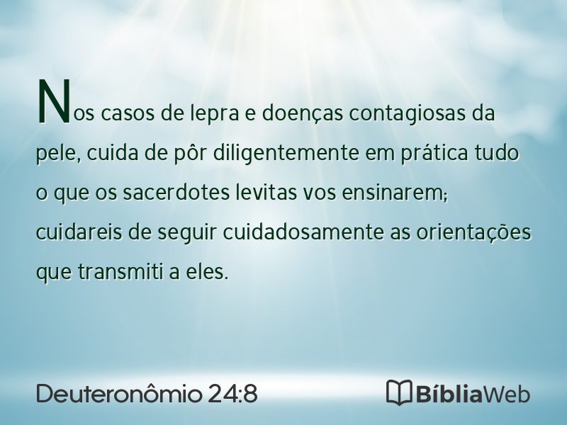 Deuteronômio 24:8 em imagem para compartilhar