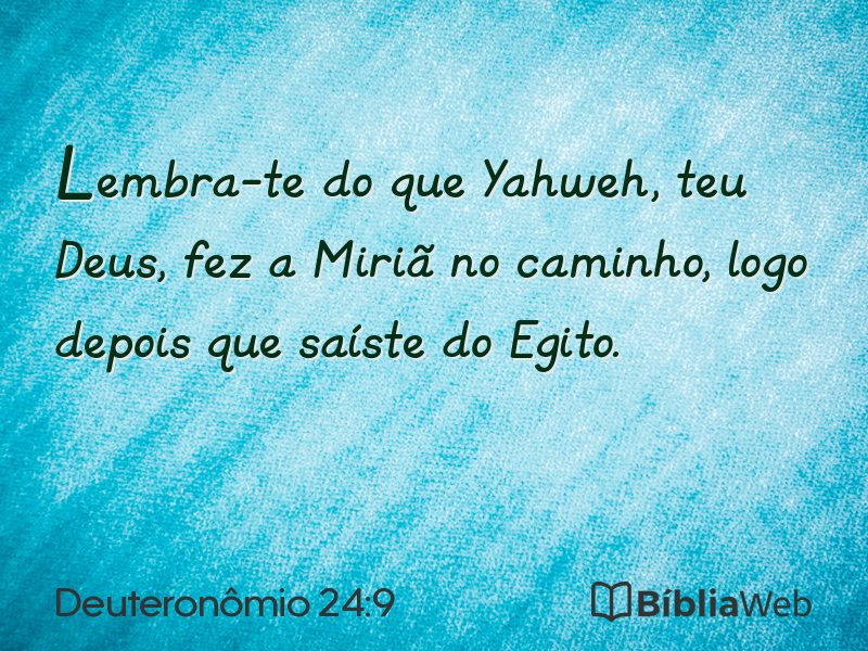 Deuteronômio 24:9 em imagem para compartilhar