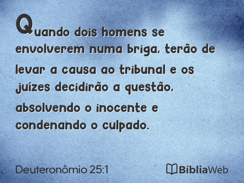 Deuteronômio 25:1 em imagem para compartilhar