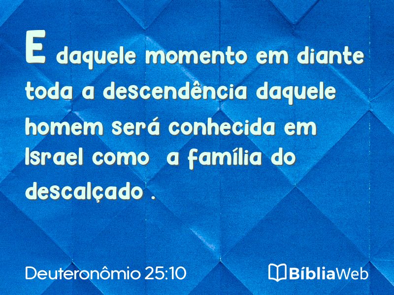 Deuteronômio 25:10 em imagem para compartilhar