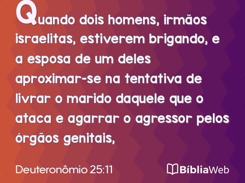 Deuteronômio 25:11 em imagem para compartilhar