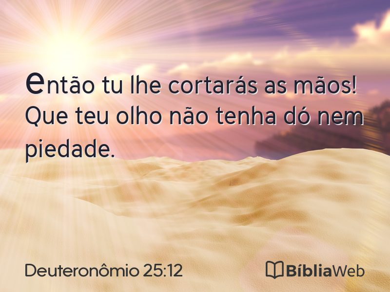 Deuteronômio 25:12 em imagem para compartilhar