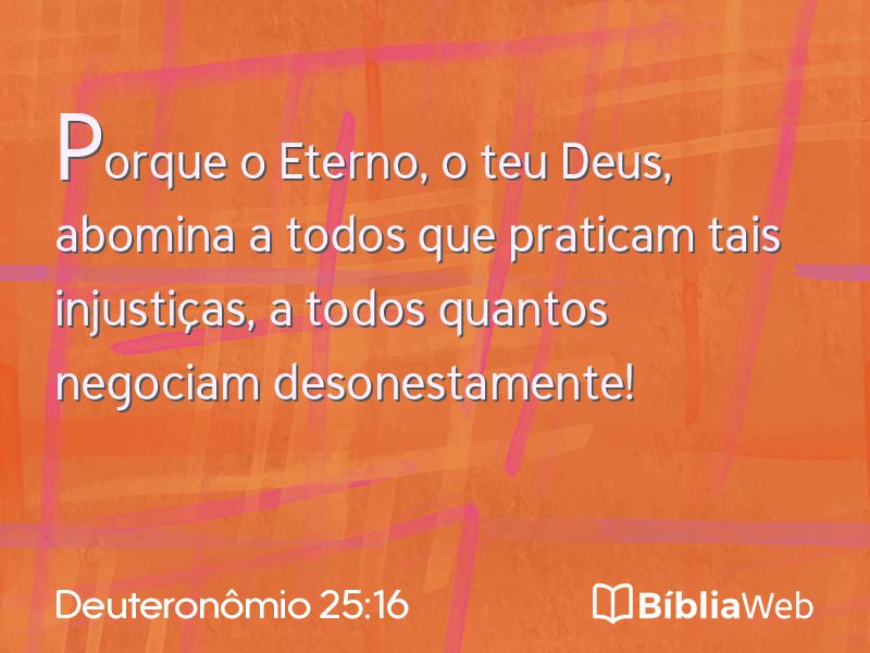 Deuteronômio 25:16 em imagem para compartilhar