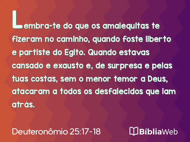Deuteronômio 25:17-18 em imagem para compartilhar