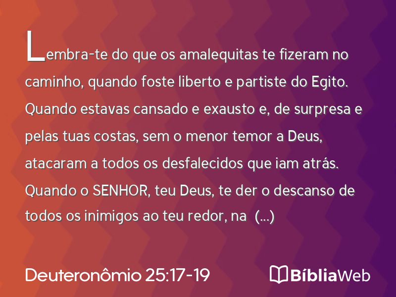 Deuteronômio 25:17-19 em imagem para compartilhar