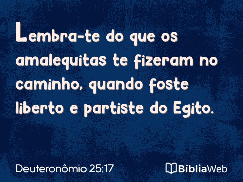 Deuteronômio 25:17 em imagem para compartilhar