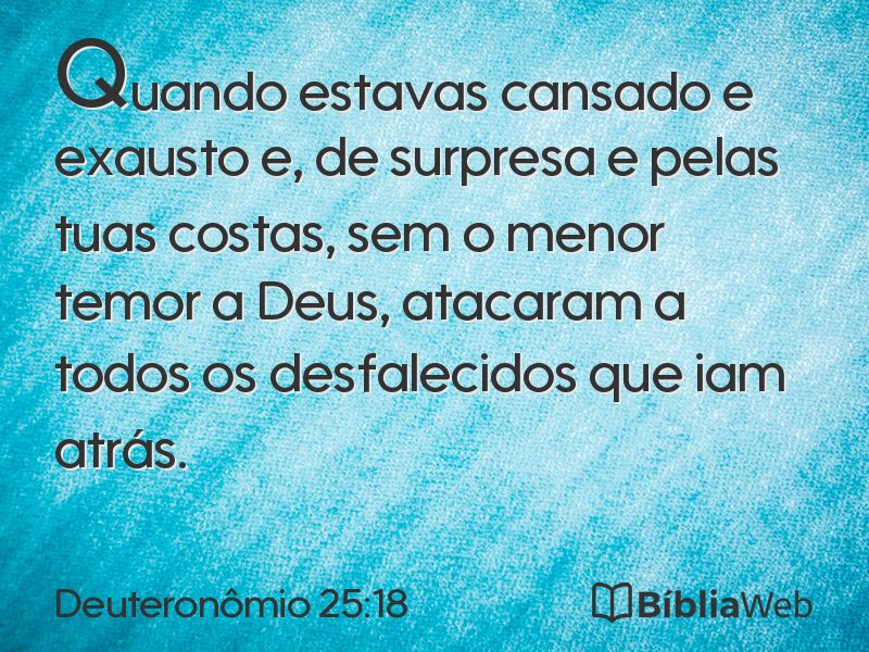 Deuteronômio 25:18 em imagem para compartilhar