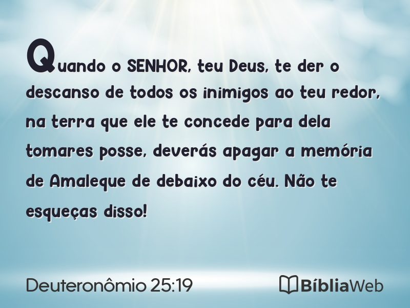 Deuteronômio 25:19 em imagem para compartilhar