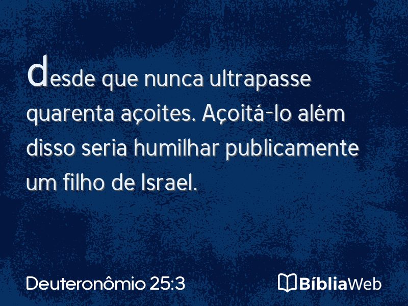 Deuteronômio 25:3 em imagem para compartilhar