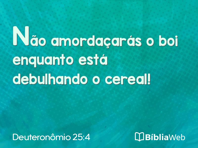 Deuteronômio 25:4 em imagem para compartilhar