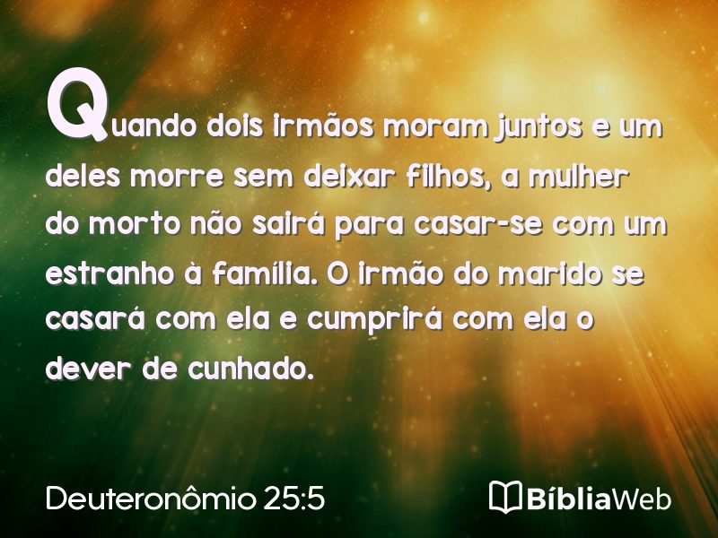 Deuteronômio 25:5 em imagem para compartilhar