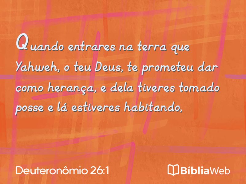 Deuteronômio 26:1 em imagem para compartilhar