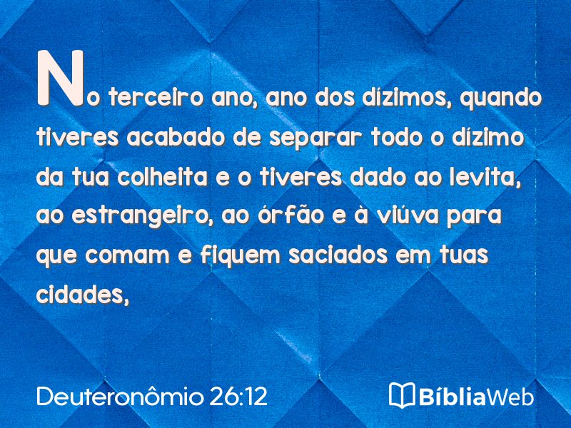 Deuteronômio 26:12 em imagem para compartilhar