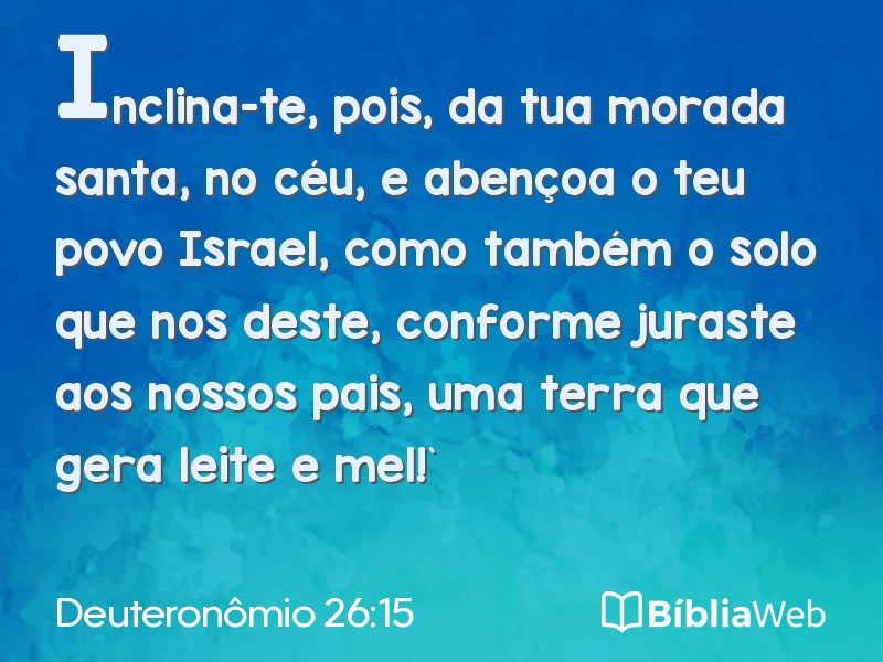 Deuteronômio 26:15 em imagem para compartilhar