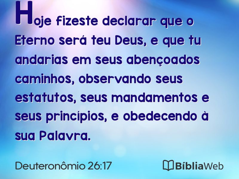 Deuteronômio 26:17 em imagem para compartilhar