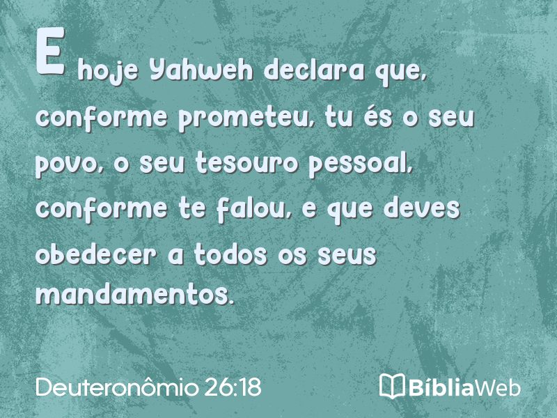 Deuteronômio 26:18 em imagem para compartilhar