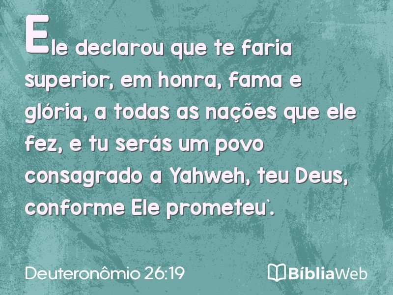 Deuteronômio 26:19 em imagem para compartilhar