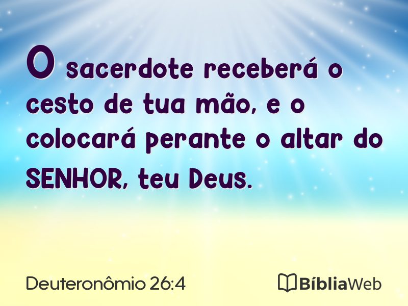 Deuteronômio 26:4 em imagem para compartilhar