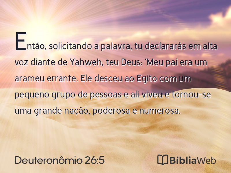 Deuteronômio 26:5 em imagem para compartilhar