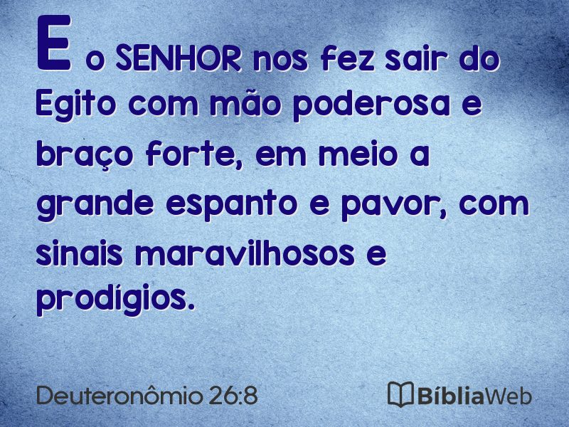 Deuteronômio 26:8 em imagem para compartilhar