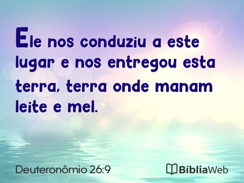 Deuteronômio 26:9 em imagem para compartilhar