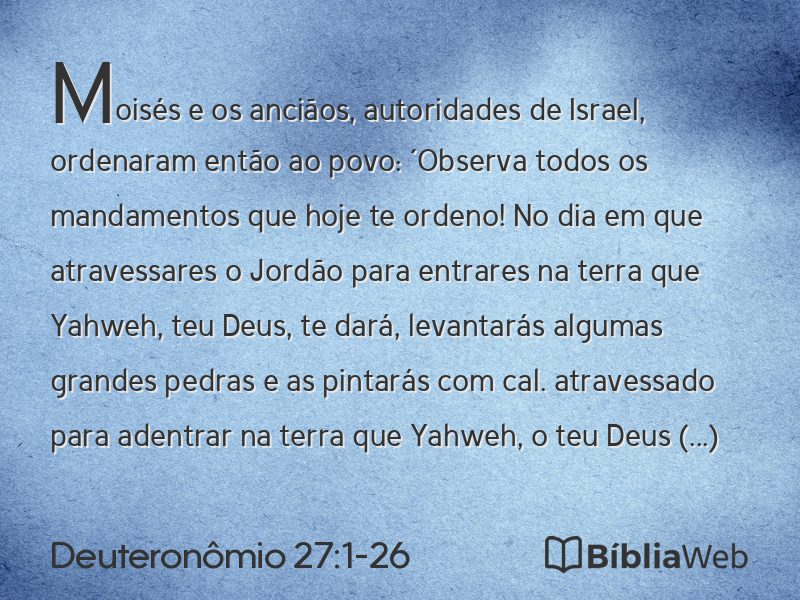 Deuteronômio 27:1-26 em imagem para compartilhar