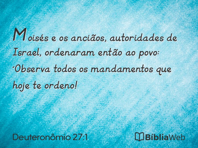 Deuteronômio 27:1 em imagem para compartilhar