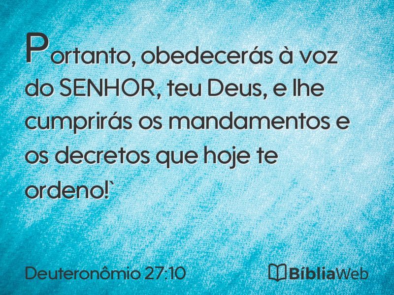 Deuteronômio 27:10 em imagem para compartilhar