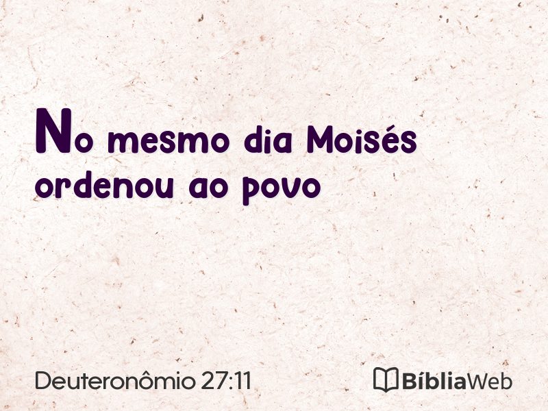 Deuteronômio 27:11 em imagem para compartilhar