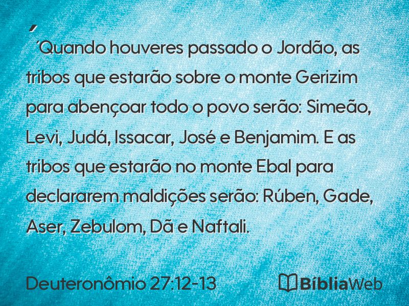Deuteronômio 27:12-13 em imagem para compartilhar
