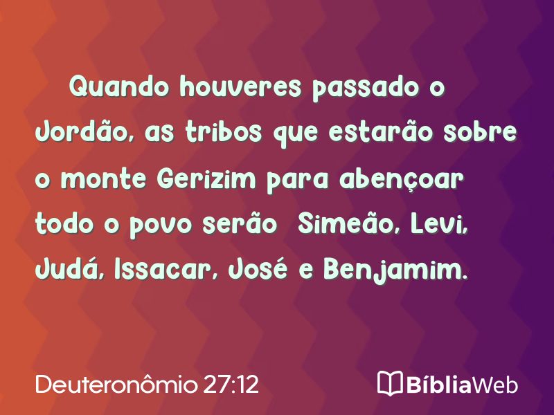 Deuteronômio 27:12 em imagem para compartilhar
