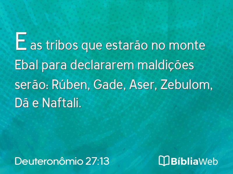 Deuteronômio 27:13 em imagem para compartilhar