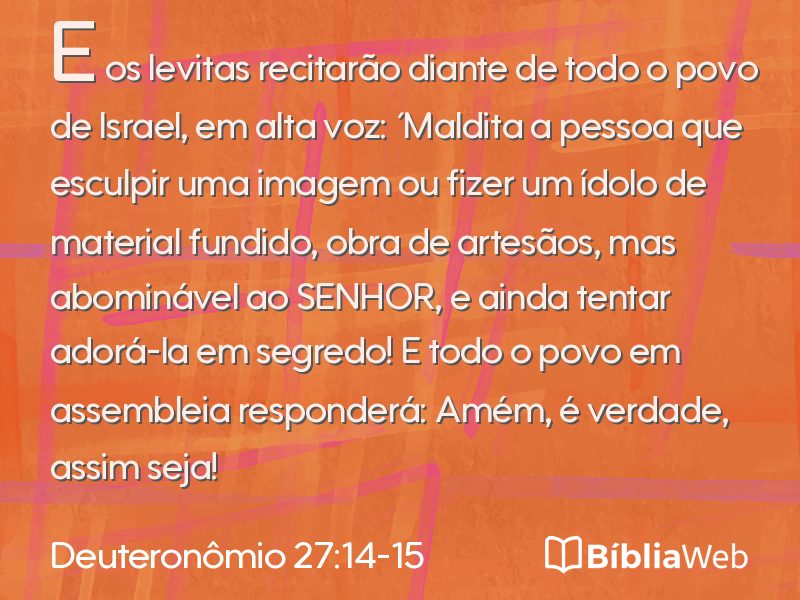 Deuteronômio 27:14-15 em imagem para compartilhar
