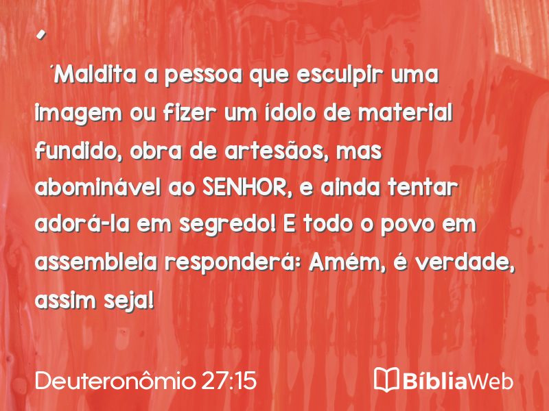 Deuteronômio 27:15 em imagem para compartilhar