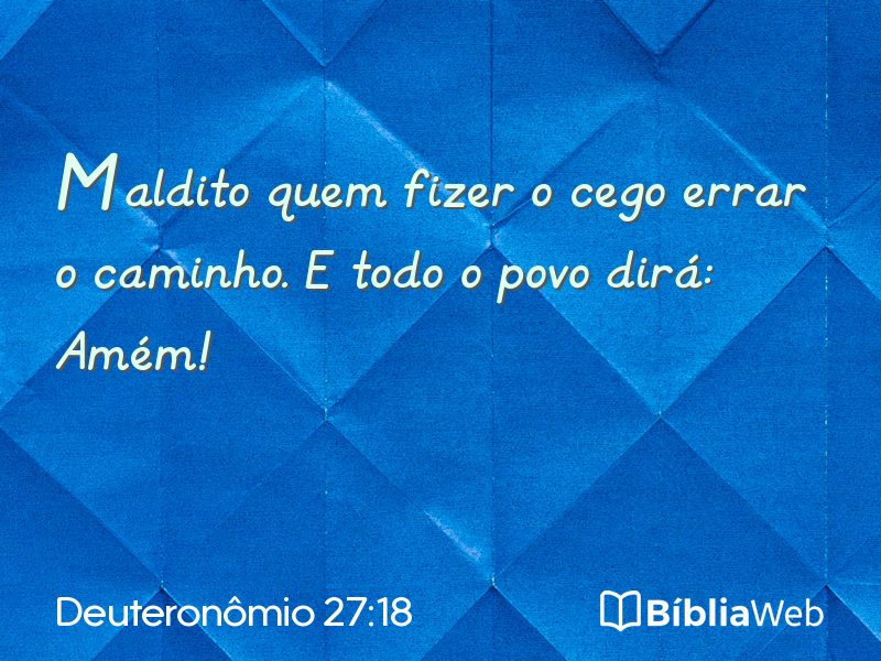 Deuteronômio 27:18 em imagem para compartilhar