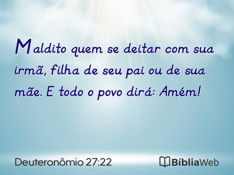 Deuteronômio 27:22 em imagem para compartilhar
