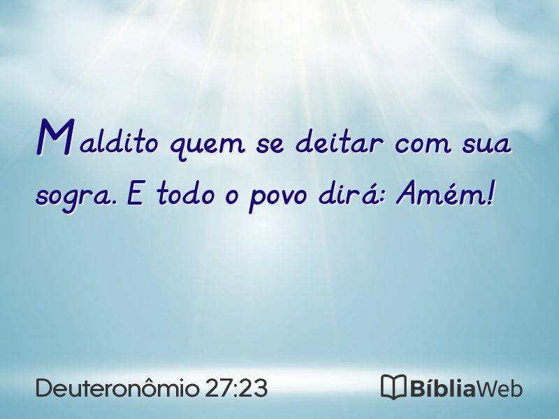 Deuteronômio 27:23 em imagem para compartilhar