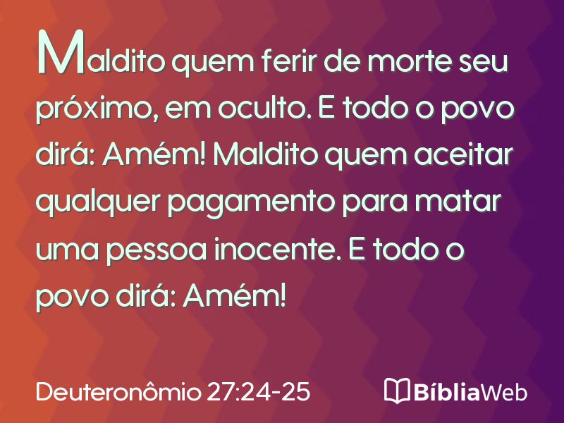 Deuteronômio 27:24-25 em imagem para compartilhar
