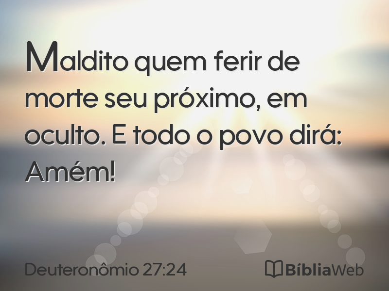 Deuteronômio 27:24 em imagem para compartilhar