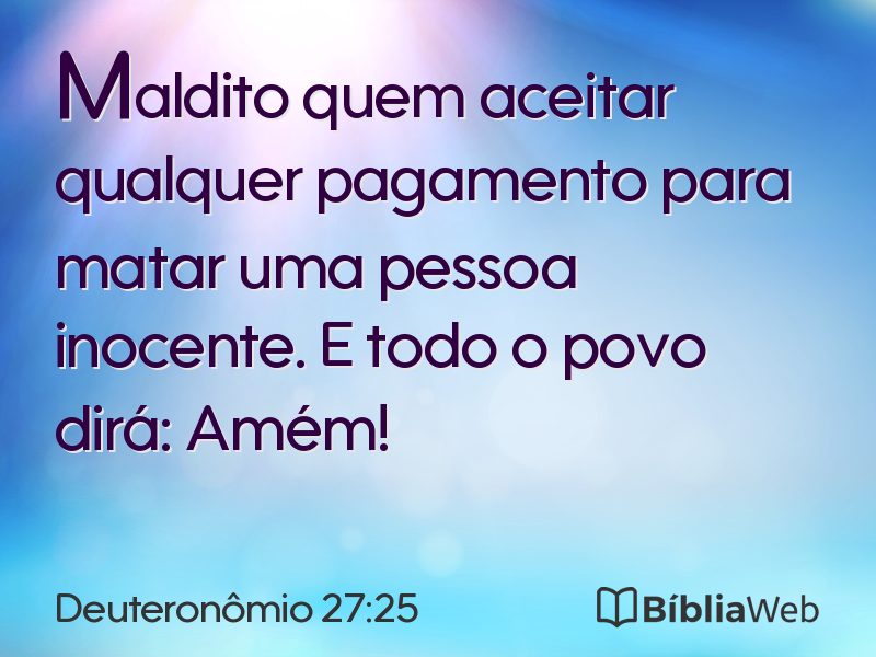 Deuteronômio 27:25 em imagem para compartilhar