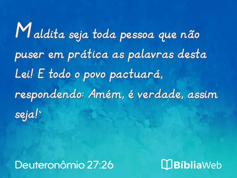 Deuteronômio 27:26 em imagem para compartilhar