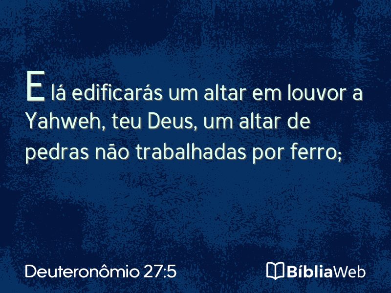 Deuteronômio 27:5 em imagem para compartilhar