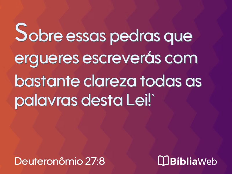 Deuteronômio 27:8 em imagem para compartilhar