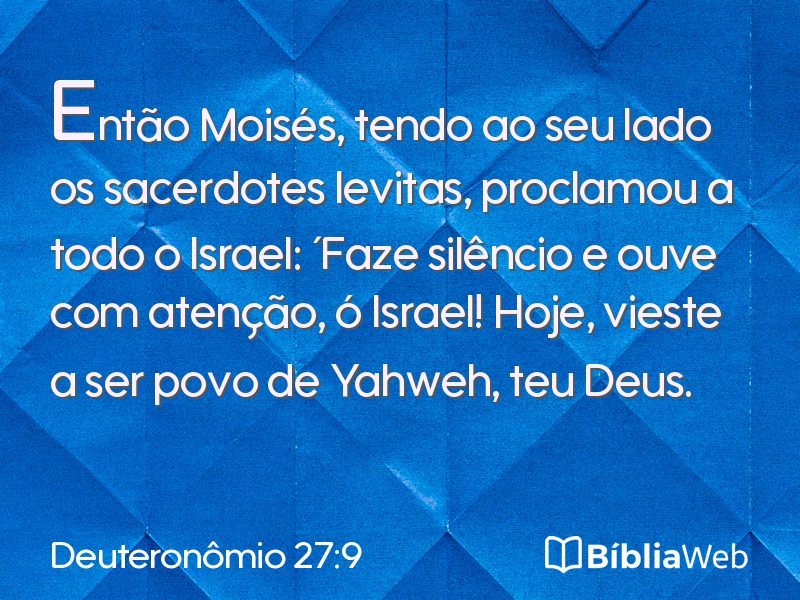 Deuteronômio 27:9 em imagem para compartilhar